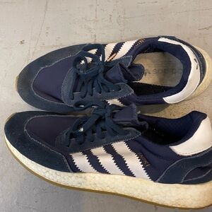 Adidas Iniki Blue and White Shoes